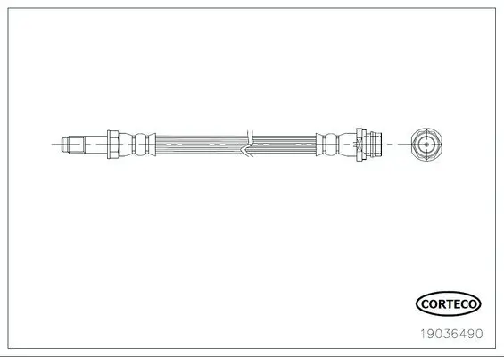 Bremsschlauch Hinterachse CORTECO 19036490