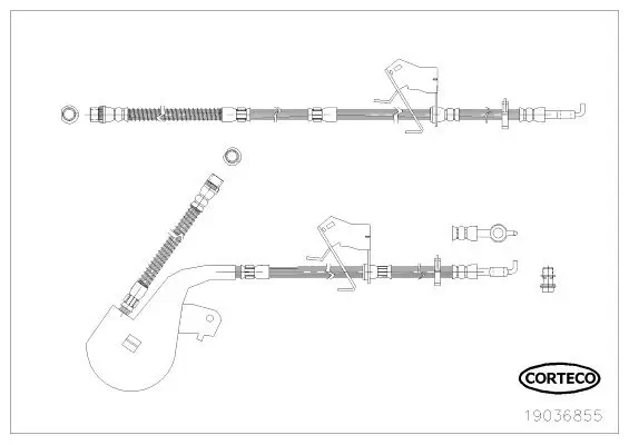 Bremsschlauch Vorderachse links CORTECO 19036855