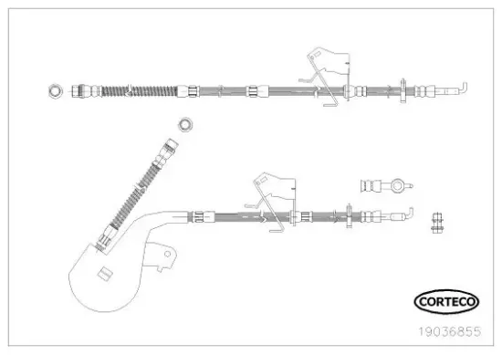 Bremsschlauch Vorderachse links CORTECO 19036855 Bild Bremsschlauch Vorderachse links CORTECO 19036855