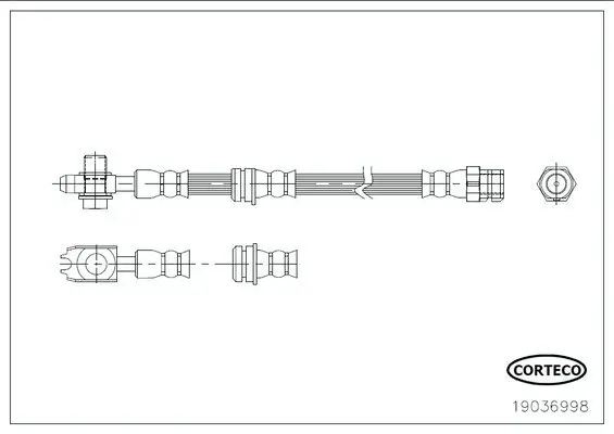 Bremsschlauch CORTECO 19036998