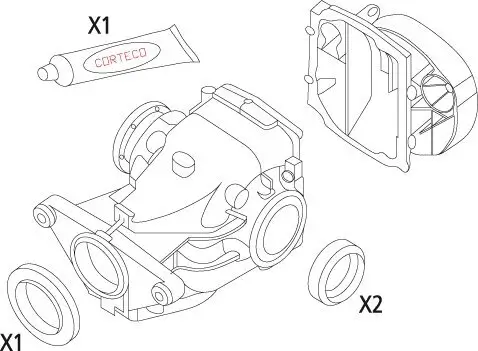 Dichtungssatz, Differential CORTECO 19535823 Bild Dichtungssatz, Differential CORTECO 19535823