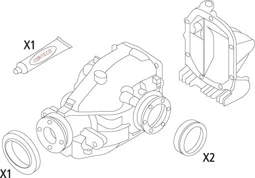 Dichtungssatz, Differential CORTECO 19535823 Bild Dichtungssatz, Differential CORTECO 19535823