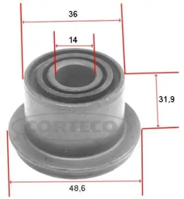 Lagerung, Lenker Vorderachse CORTECO 21652441