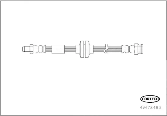 Bremsschlauch Hinterachse links rechts CORTECO 49478483 Bild Bremsschlauch Hinterachse links rechts CORTECO 49478483