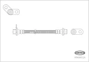 Bremsschlauch Hinterachse rechts innen CORTECO 49486526