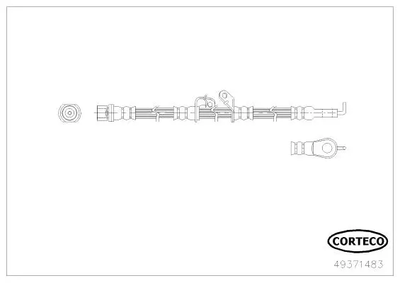 Bremsschlauch Vorderachse rechts CORTECO 49371483