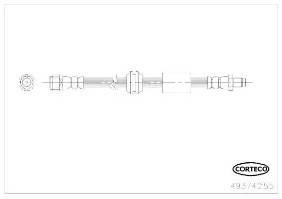 Bremsschlauch Vorderachse CORTECO 49374255 Bild Bremsschlauch Vorderachse CORTECO 49374255