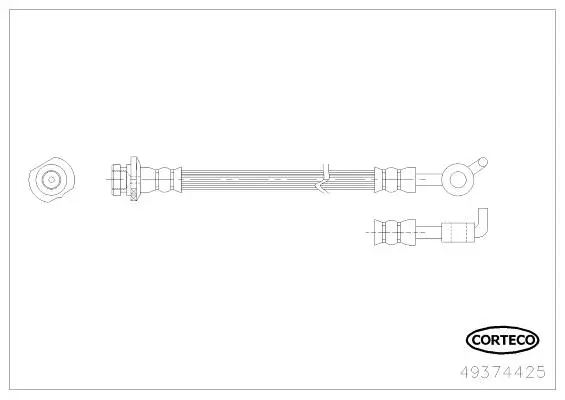Bremsschlauch Hinterachse links CORTECO 49374425