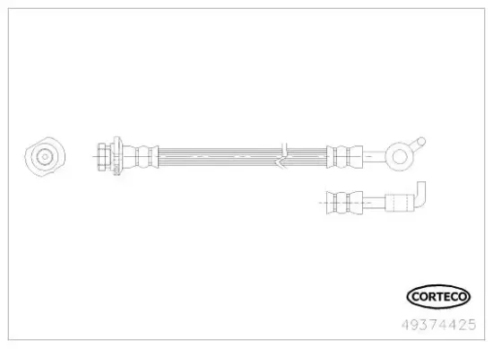 Bremsschlauch Hinterachse links CORTECO 49374425 Bild Bremsschlauch Hinterachse links CORTECO 49374425
