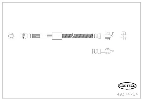 Bremsschlauch Vorderachse rechts CORTECO 49374754