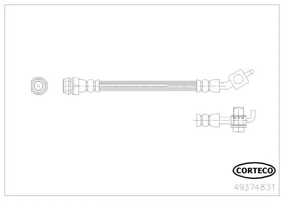 Bremsschlauch Hinterachse links CORTECO 49374831