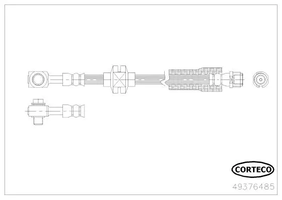Bremsschlauch Vorderachse CORTECO 49376485