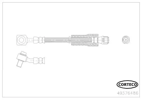 Bremsschlauch Hinterachse CORTECO 49376486