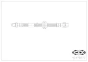 Bremsschlauch Hinterachse CORTECO 49378173