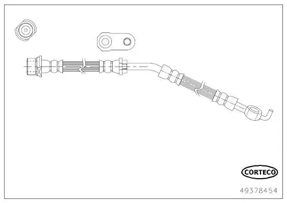 Bremsschlauch Vorderachse rechts CORTECO 49378454