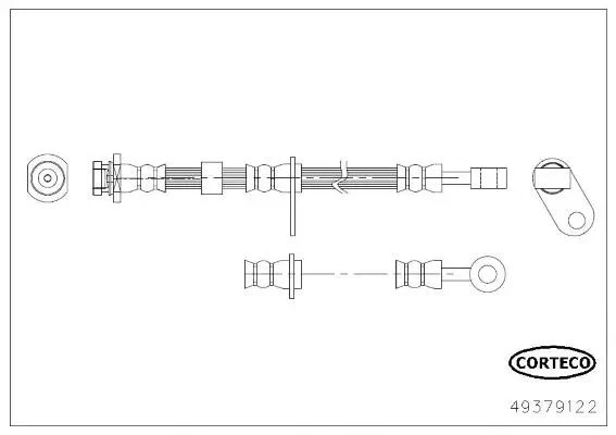 Bremsschlauch Vorderachse rechts CORTECO 49379122