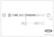 Bremsschlauch Vorderachse rechts CORTECO 49379122