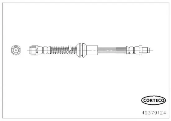 Bremsschlauch Vorderachse CORTECO 49379124 Bild Bremsschlauch Vorderachse CORTECO 49379124