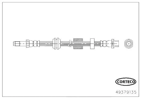 Bremsschlauch Vorderachse CORTECO 49379135