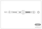 Bremsschlauch Vorderachse Vorderachse links Vorderachse rechts CORTECO 49384125