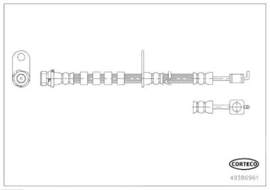 Bremsschlauch Vorderachse links CORTECO 49386961 Bild Bremsschlauch Vorderachse links CORTECO 49386961