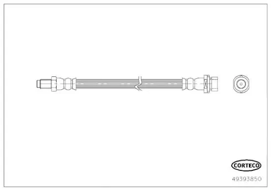 Bremsschlauch Hinterachse Hinterachse links Hinterachse rechts außen CORTECO 49393850