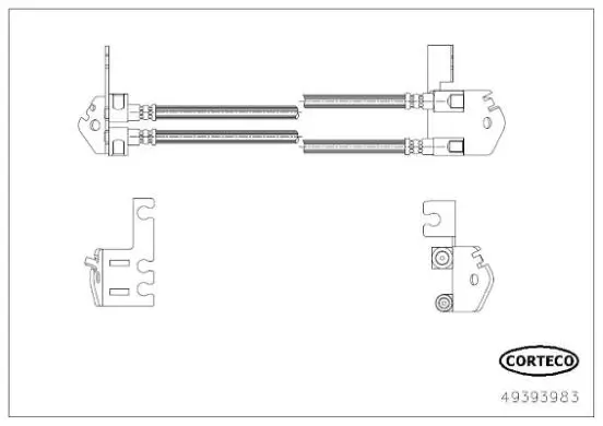 Bremsschlauch Hinterachse innen CORTECO 49393983