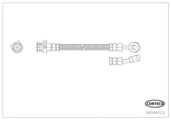 Bremsschlauch Hinterachse links CORTECO 49394022 Bild Bremsschlauch Hinterachse links CORTECO 49394022