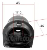 Lagerung, Stabilisator Vorderachse CORTECO 49371888