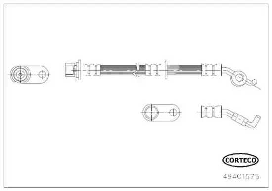 Bremsschlauch Hinterachse rechts CORTECO 49401575 Bild Bremsschlauch Hinterachse rechts CORTECO 49401575