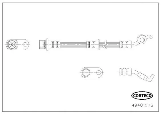 Bremsschlauch Hinterachse links CORTECO 49401576