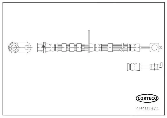 Bremsschlauch Vorderachse rechts CORTECO 49401974