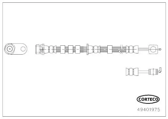 Bremsschlauch Vorderachse links CORTECO 49401975