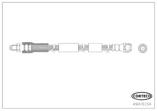 Bremsschlauch Vorderachse Vorderachse links Vorderachse rechts CORTECO 49416134 Bild Bremsschlauch Vorderachse Vorderachse links Vorderachse rechts CORTECO 49416134
