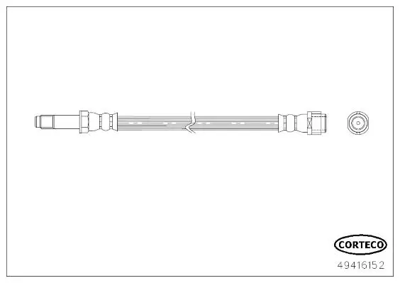 Bremsschlauch Hinterachse Vorderachse CORTECO 49416152