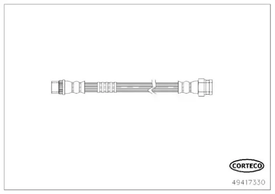 Bremsschlauch Hinterachse Hinterachse links Hinterachse rechts innen CORTECO 49417330 Bild Bremsschlauch Hinterachse Hinterachse links Hinterachse rechts innen CORTECO 49417330