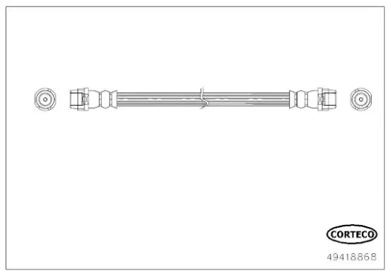 Bremsschlauch Hinterachse Hinterachse links Hinterachse rechts CORTECO 49418868 Bild Bremsschlauch Hinterachse Hinterachse links Hinterachse rechts CORTECO 49418868