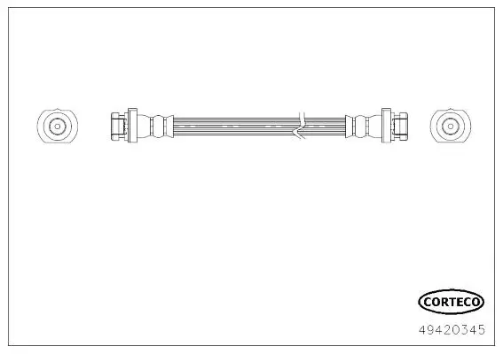 Bremsschlauch Hinterachse Hinterachse links Hinterachse rechts innen CORTECO 49420345