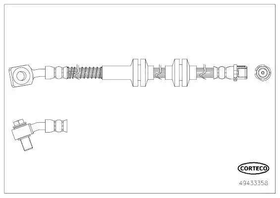 Bremsschlauch Vorderachse links CORTECO 49433358