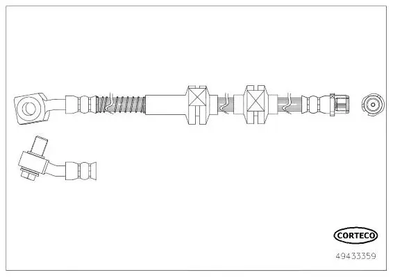 Bremsschlauch Vorderachse rechts CORTECO 49433359