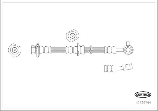 Bremsschlauch Vorderachse rechts CORTECO 49439744 Bild Bremsschlauch Vorderachse rechts CORTECO 49439744