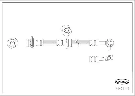 Bremsschlauch Vorderachse links CORTECO 49439745