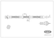 Bremsschlauch Vorderachse links CORTECO 49401574