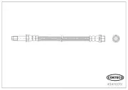 Bremsschlauch Hinterachse Hinterachse links Hinterachse rechts CORTECO 49416051