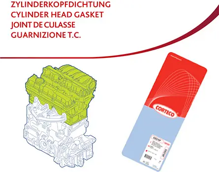 Dichtung, Zylinderkopf CORTECO 83403023 Bild Dichtung, Zylinderkopf CORTECO 83403023