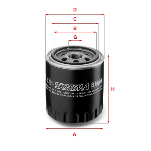 Ölfilter SOFIMA S 0130 R Bild Ölfilter SOFIMA S 0130 R