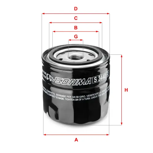 Ölfilter SOFIMA S 3440 R Bild Ölfilter SOFIMA S 3440 R