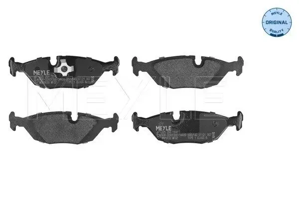 Bremsbelagsatz, Scheibenbremse Hinterachse MEYLE 025 206 7516