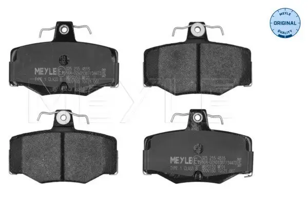Bremsbelagsatz, Scheibenbremse Hinterachse MEYLE 025 215 4515