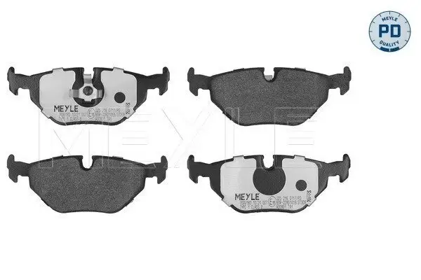 Bremsbelagsatz, Scheibenbremse Hinterachse MEYLE 025 216 0717/PD